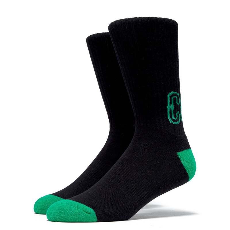 Creature Drop Out Crew Socks – Black