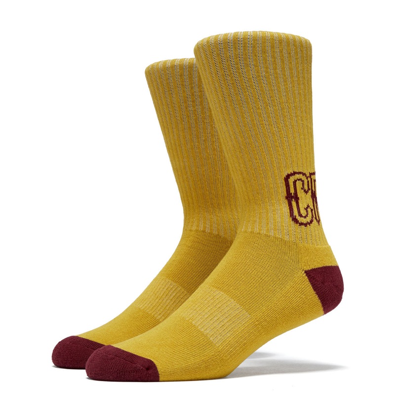 Creature Drop Out Crew Socks – Gold