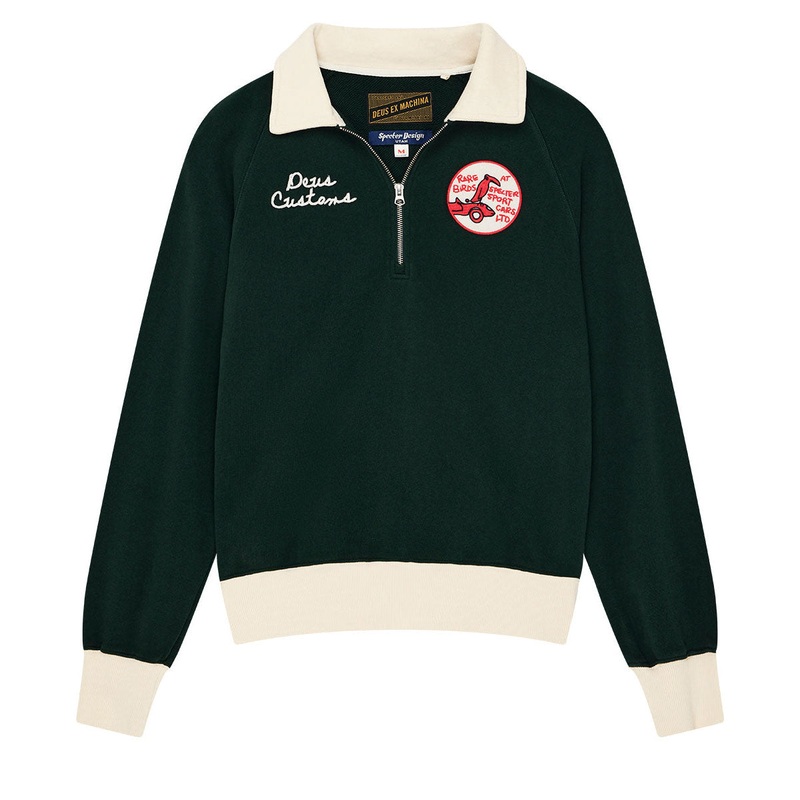 Deus Ex Machina Specter Zip Sweatshirt – Racing Green