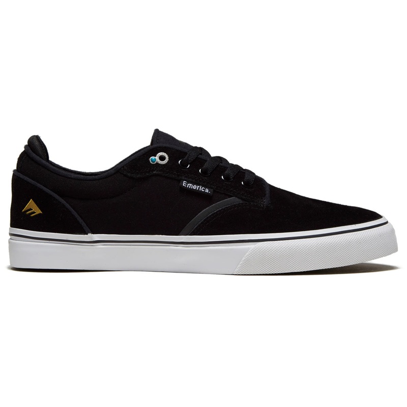 Emerica Dickson Shoes – Black/White/Gold