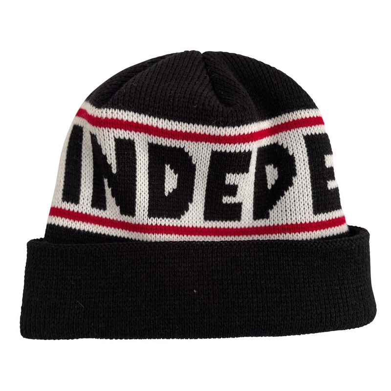 Independent Bar Logo Long Shoreman Beanie – Black/Red