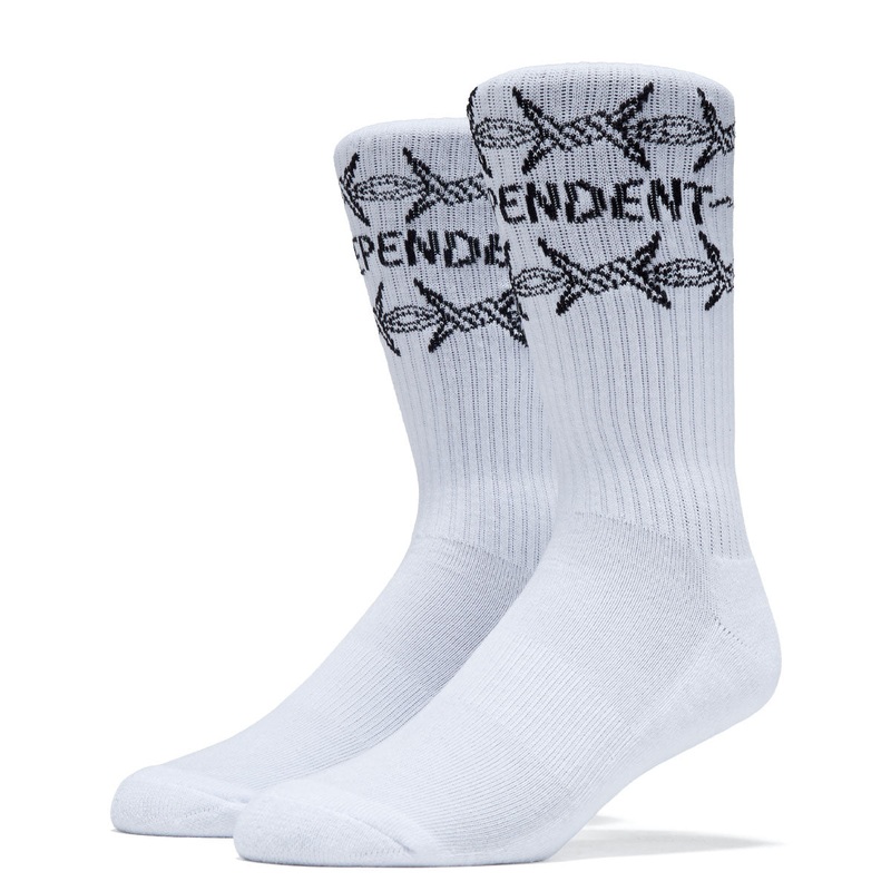 Independent Bratrud Notebook Crew Socks – White