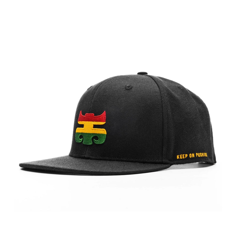 IPath Icon Snapback Hat – Black Rasta
