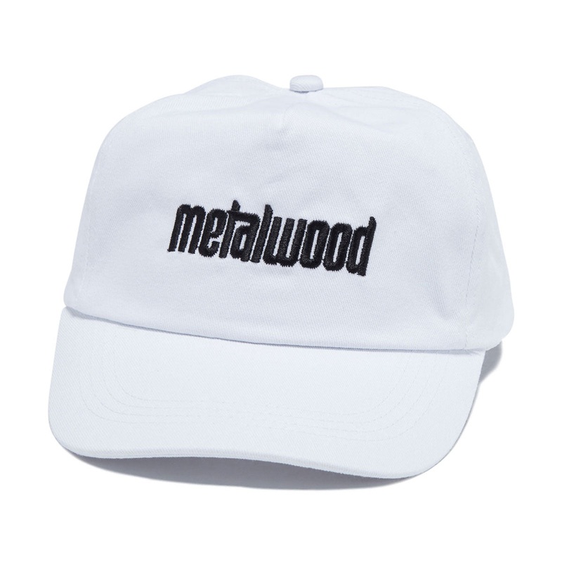 Metalwood Logo 5 Panel Hat – White