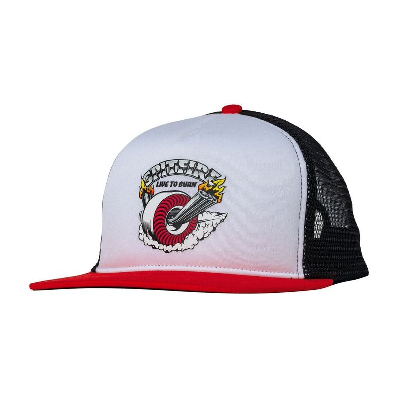 Spitfire Burnout Hat – White/Red/Black