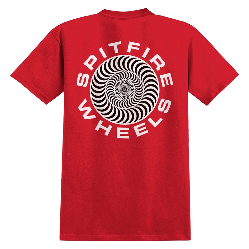 Spitfire Classic 87 Swirl Fill T-Shirt – Red/Black/White