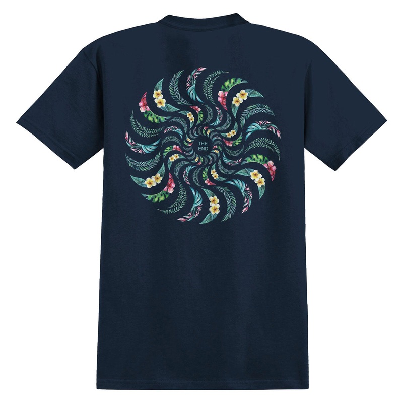 Spitfire Floral Classic T-Shirt – True Navy/Multi Color