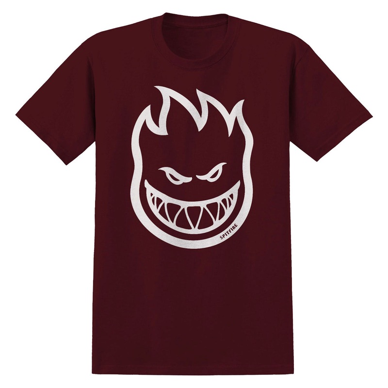 Spitfire Youth Bighead T-Shirt – Maroon/White