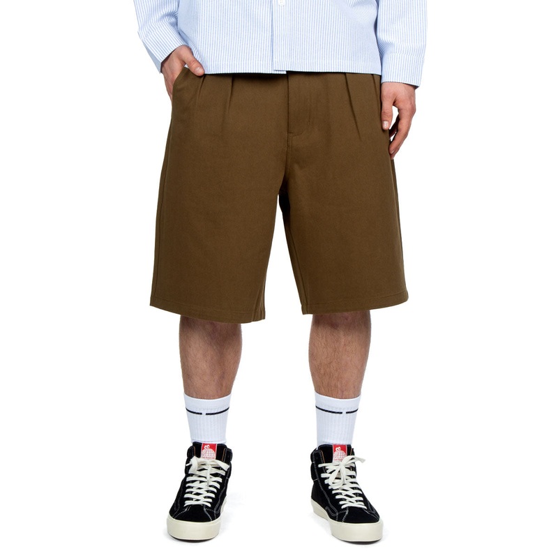 CCS Pleated Chino Shorts – Brown