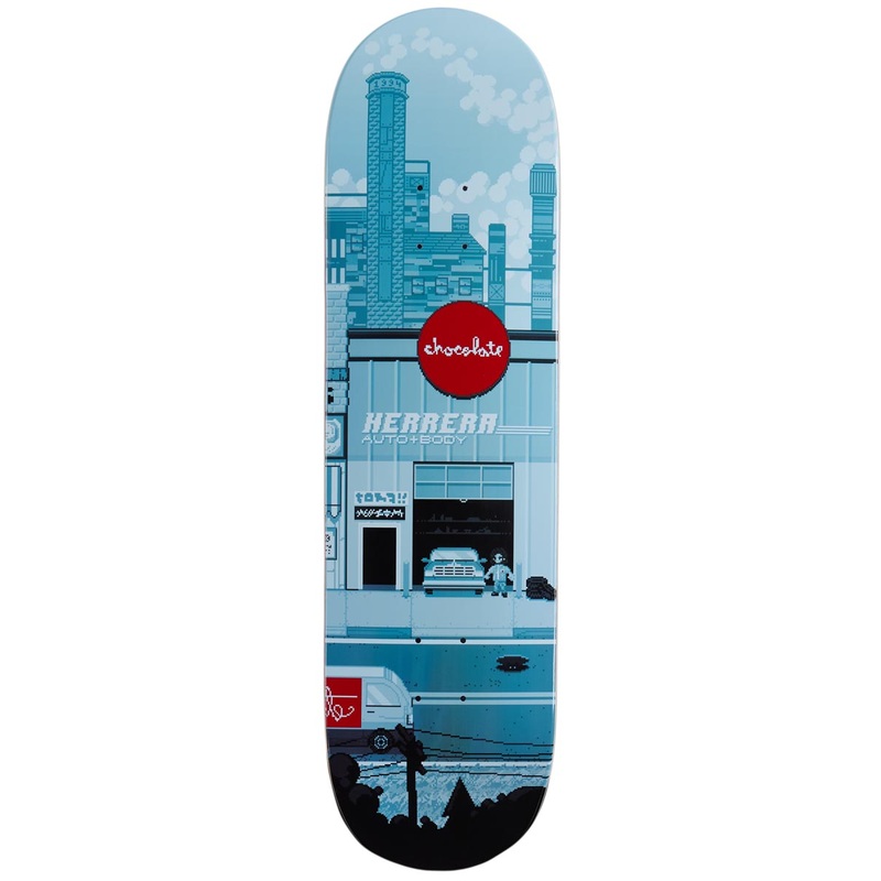 Chocolate Pixel City Herrera Skateboard Deck – 8.50