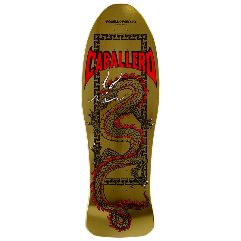 Powell-Peralta Steve Caballero Chinese Dragon Skateboard Deck – Gold Foil – 10.00