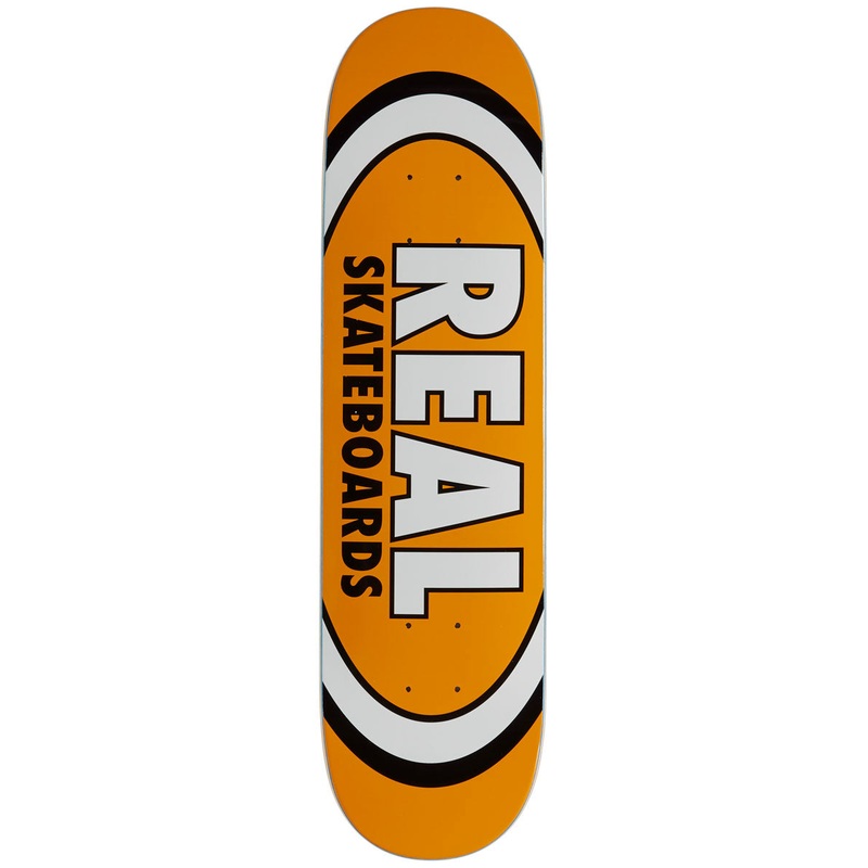 Real Team Classic Oval Skateboard Deck – Orange – 7.50
