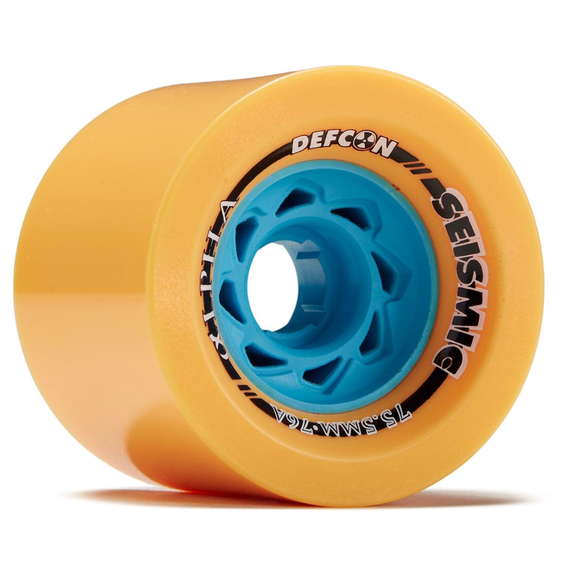 Seismic Alpha 76a Longboard Wheels – Mango – 75.5mm