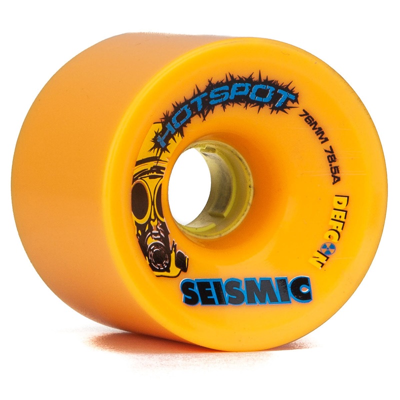 Seismic Hot Spot 78.5a Longboard Wheels – Mango – 76mm
