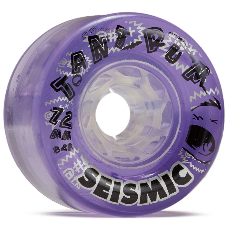 Seismic Tantrum 82a Longboard Wheels – Clear Purple – 72mm