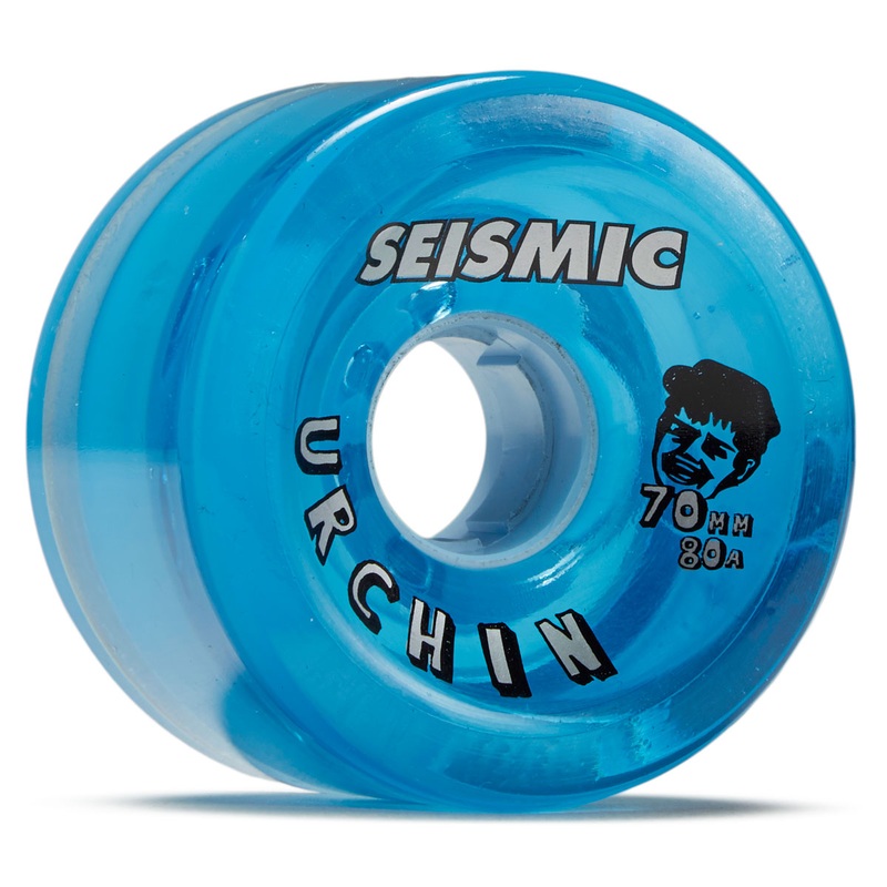 Seismic Urchin 80a Longboard Wheels – Clear Blue – 70mm