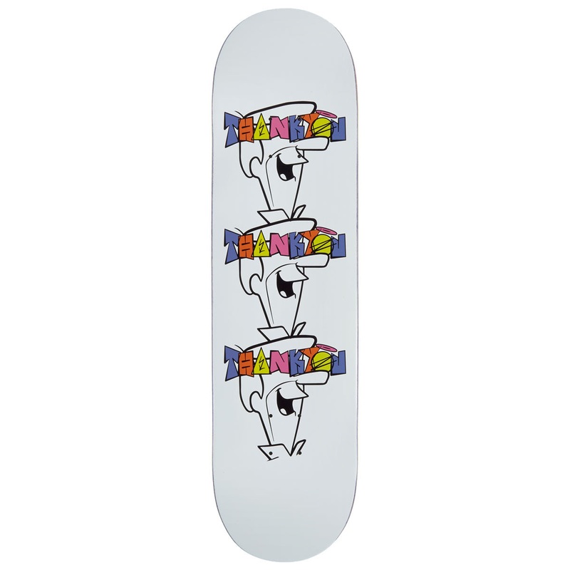 Thank You Outta Orbit Skateboard Deck – White – 8.25