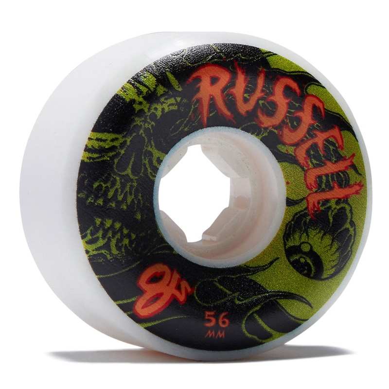 OJ Chris Russell Optic Nightmare Elite Hardline 99a Skateboard Wheels – White – 56mm