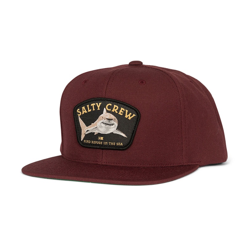 Salty Crew Lurking 6 Panel Hat – Burgundy