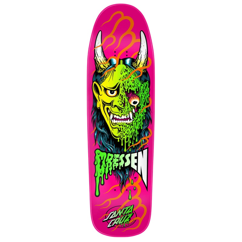 Santa Cruz Dressen Hannya Mask Pro Shaped Skateboard Deck – 9.30