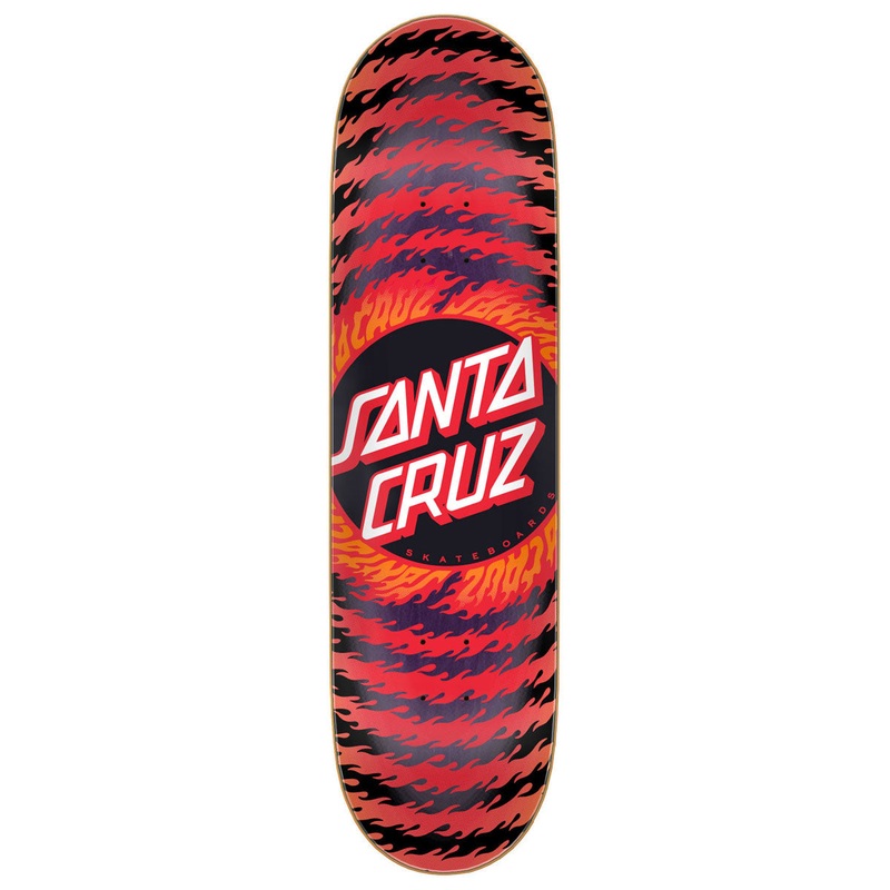 Santa Cruz Flame Ringed Dot 7 Ply Birch Skateboard Deck – 8.50