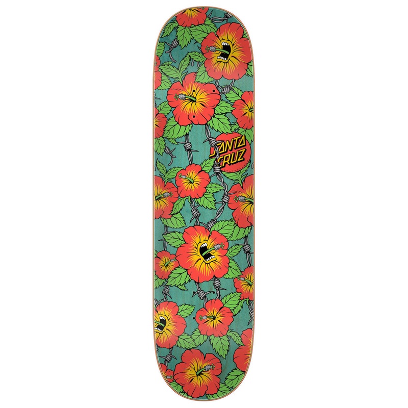 Santa Cruz Screaming Hibiscus 7 Ply Birch Skateboard Deck – 8.00