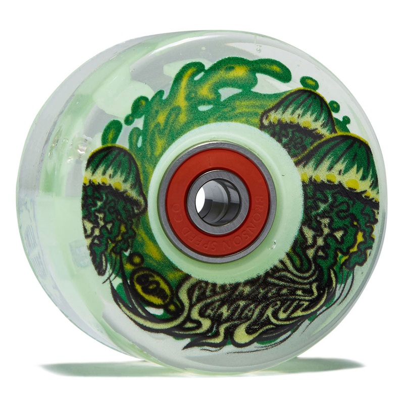 Slime Balls Jelly Fish Light Ups OG Slime 78a Skateboard Wheels – Glow In The Dark – 60mm