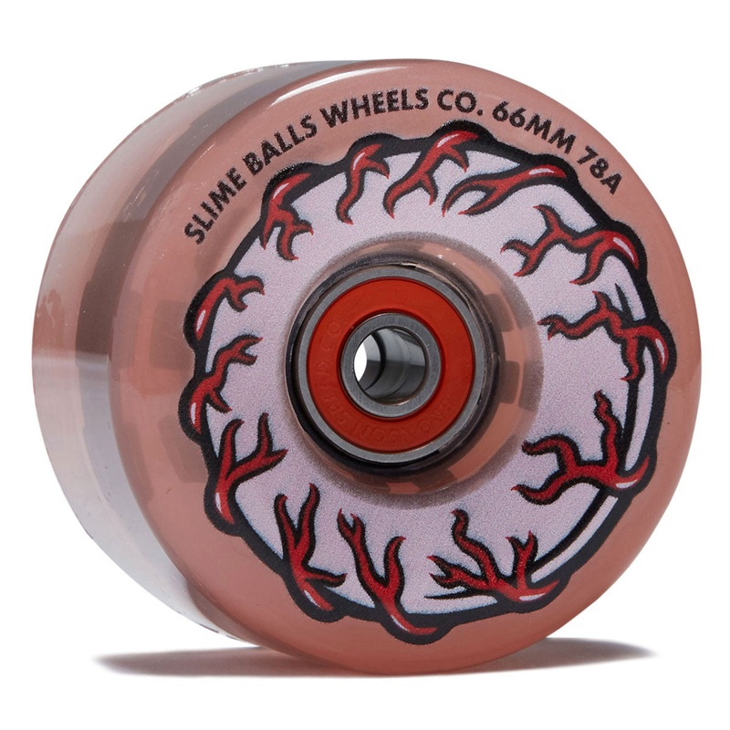 Slime Balls Pink Eyes Light Ups OG Slime 78a Skateboard Wheels – Pink – 66mm