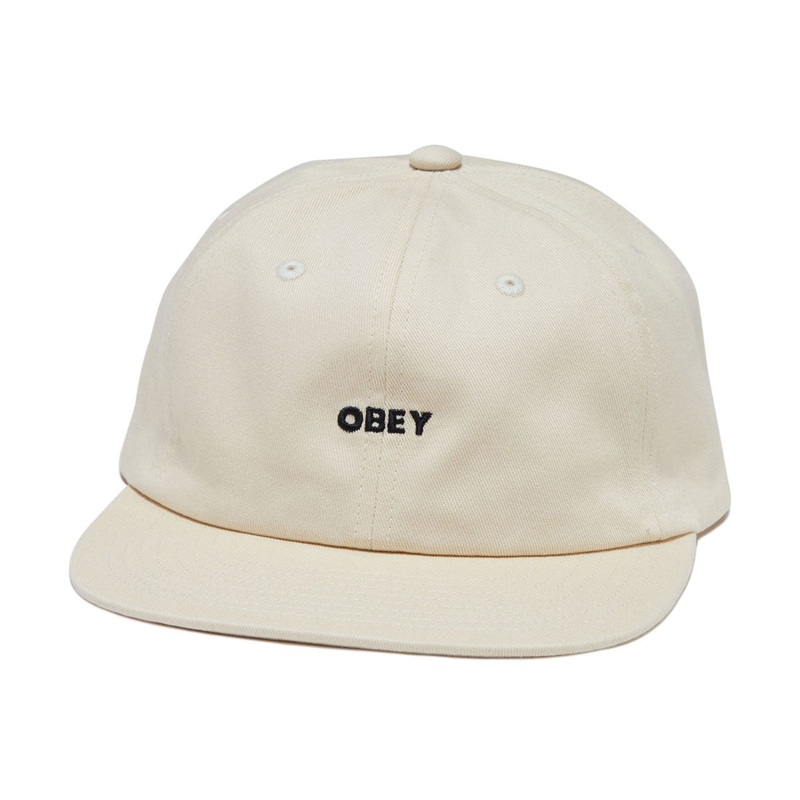 Obey Bold Twill 6 Panel Strapback Hat – Unbleached
