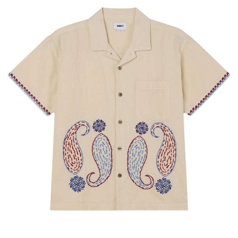 Obey Quentin Woven Shirt – Birch Multi