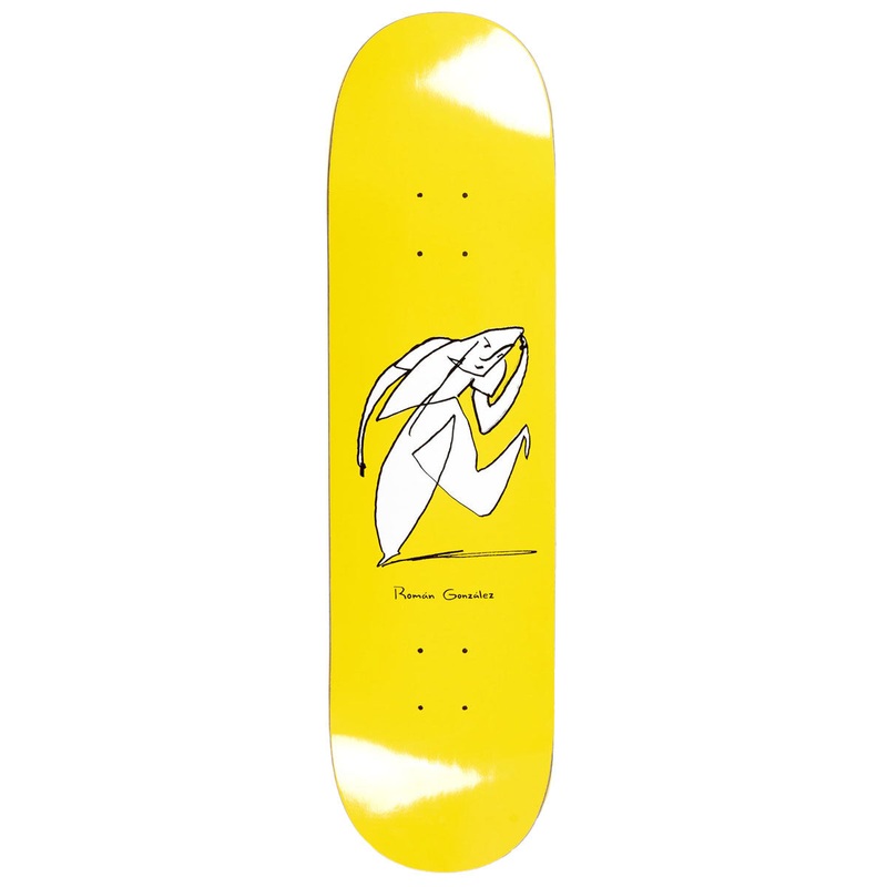 Polar Roman Gonzalez Stay In Motion Skateboard Deck – Yellow – 8.375