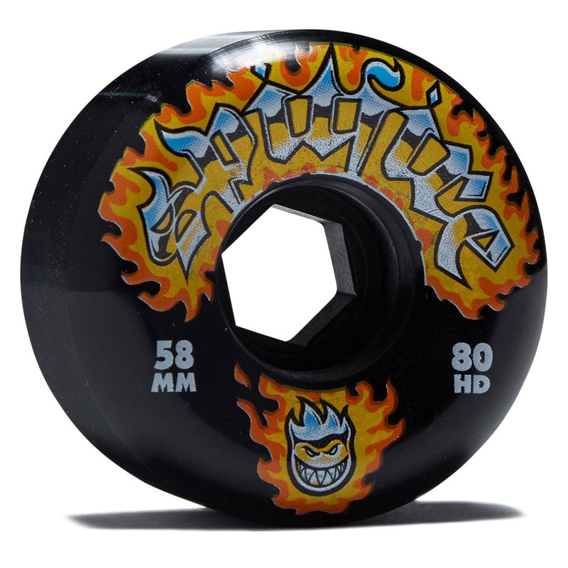Spitfire 80hd Conical Full Chrome Venom Skateboard Wheels – Black – 58mm