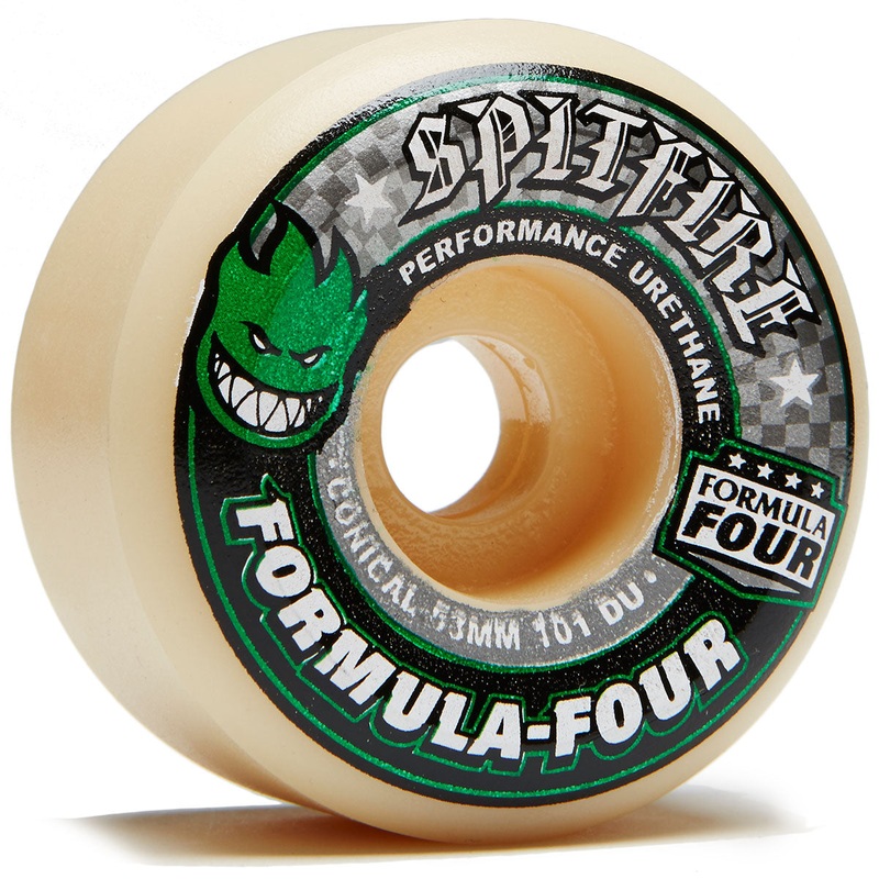 Spitfire F4 101d Conical Skateboard Wheels – Green – 53mm