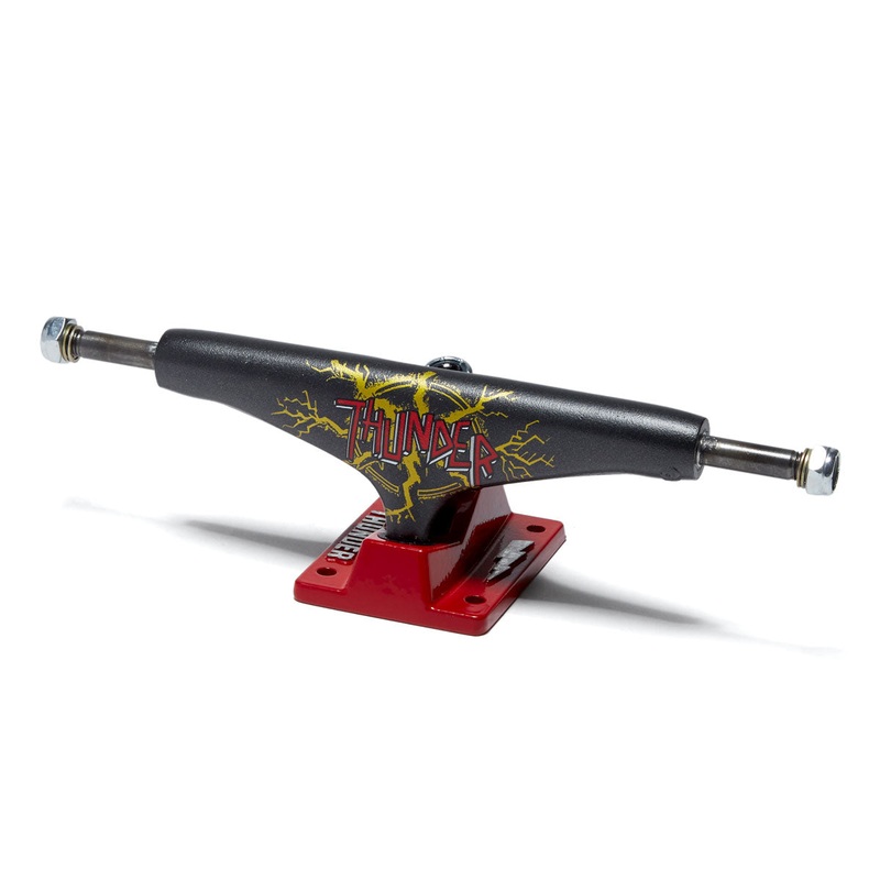Thunder No Mercy Team Edition Skateboard Trucks – Grey/Red – 151mm