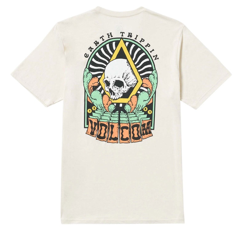 Volcom Arched T-Shirt – Off White/Heather