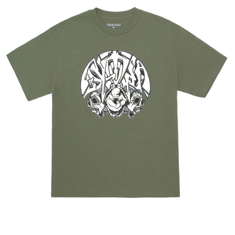 GX1000 Dystopia Gas Mask T-Shirt – Military Green