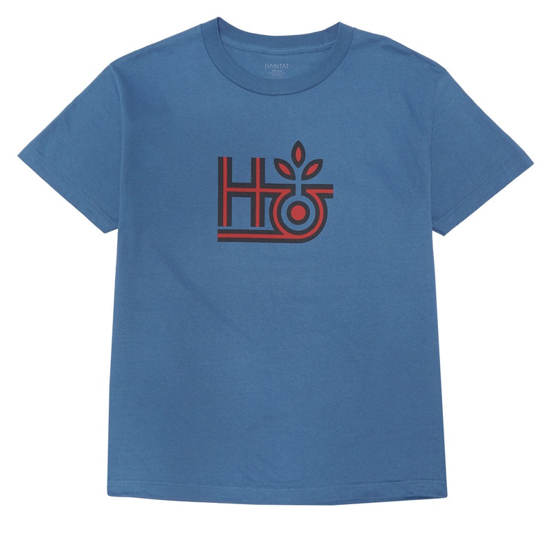 Habitat Pod Logo T-Shirt – Denim Blue