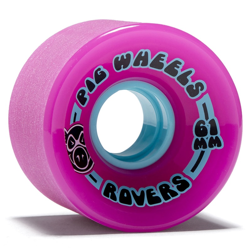 Pig Rover 85a Skateboard Wheels – Pink/Light Blue Core – 61mm