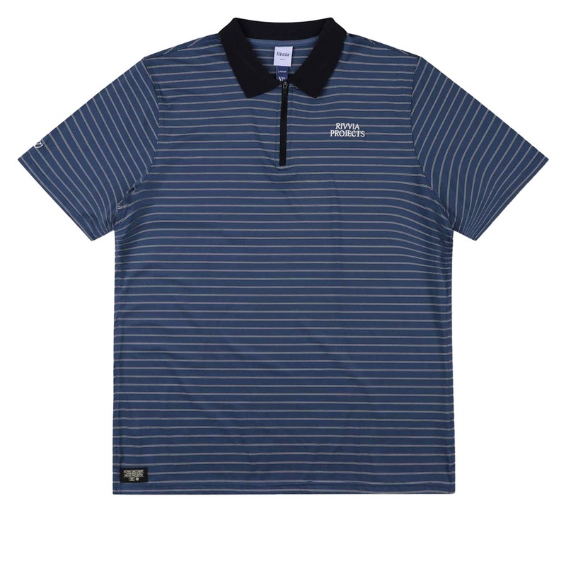 Rivvia Projects Stripe Polo Shirt – Dark Blue/Red