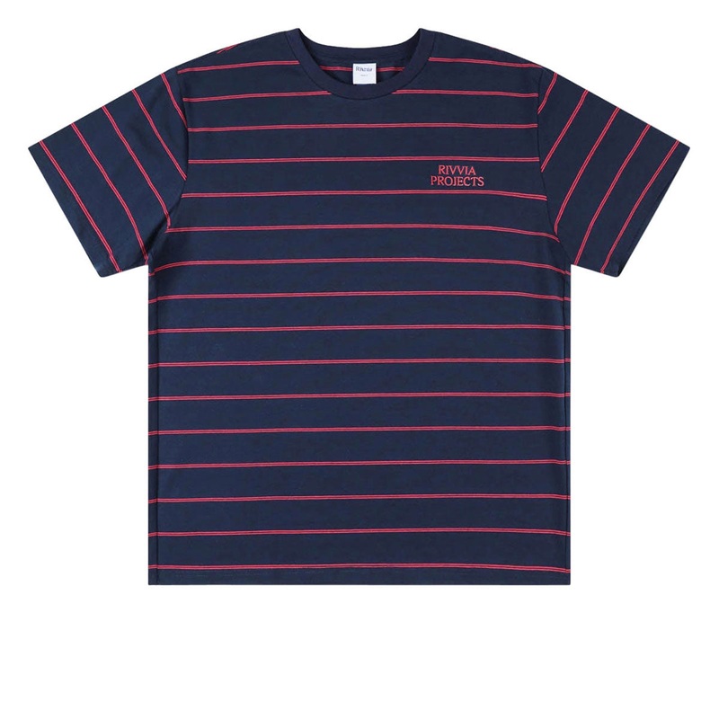 Rivvia Projects Stripe T-Shirt – Dark Blue/Red