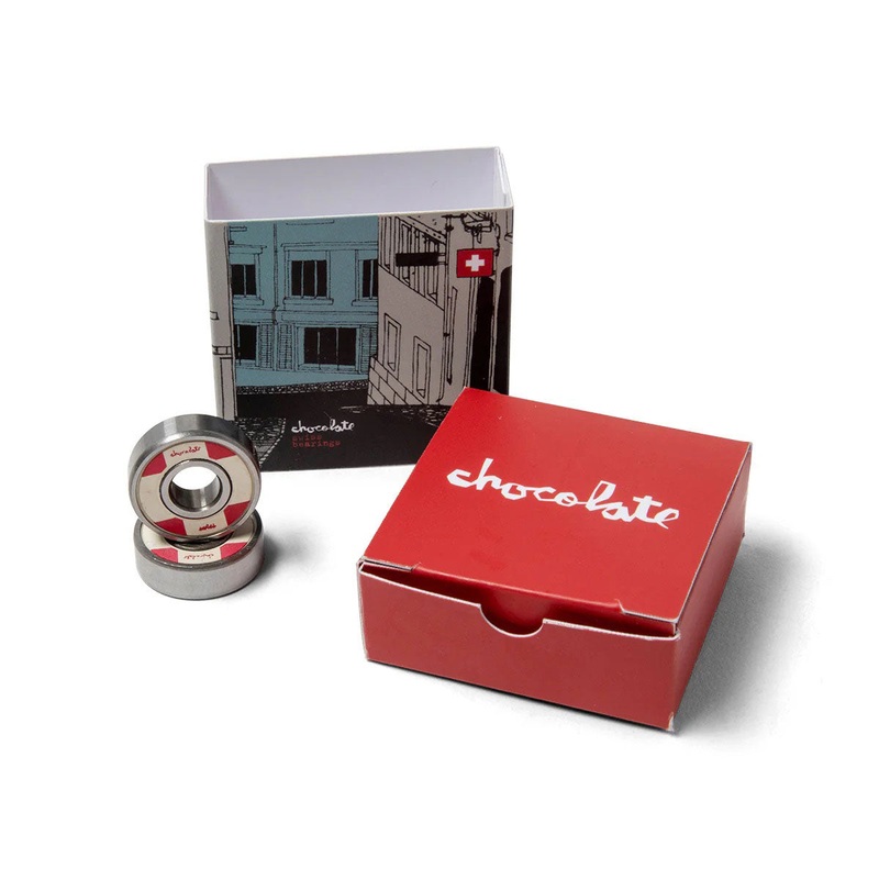 Chocolate Swiss Bearings – Red/White