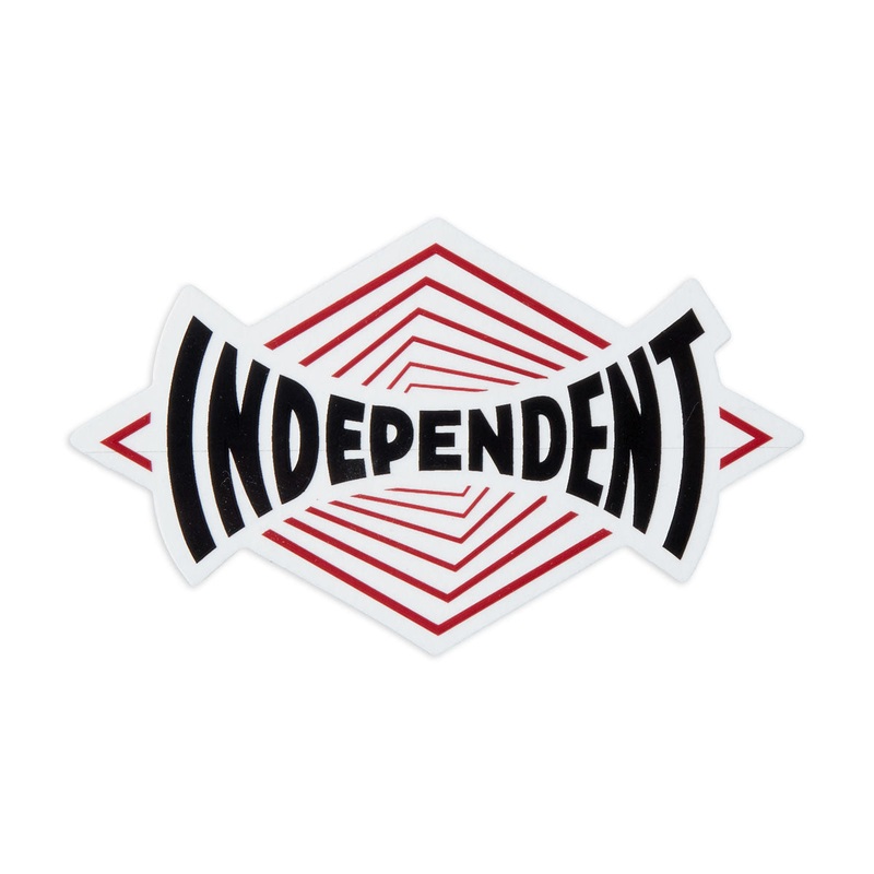 Independent Vertigo Span Clear Sticker – Red