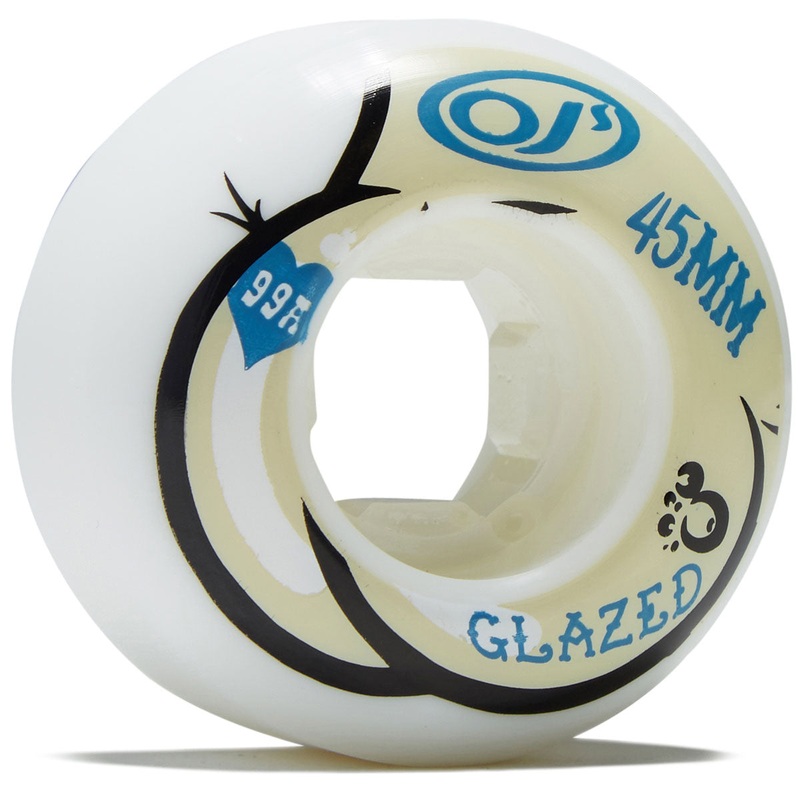 OJ Lil Dough Butts Mini Chubbies 99a Skateboard Wheels – White – 45mm