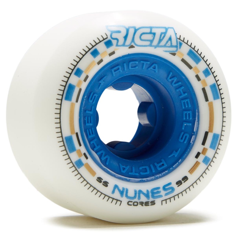 Ricta Nunes Cores Wide 99a Skateboard Wheels – White – 55mm