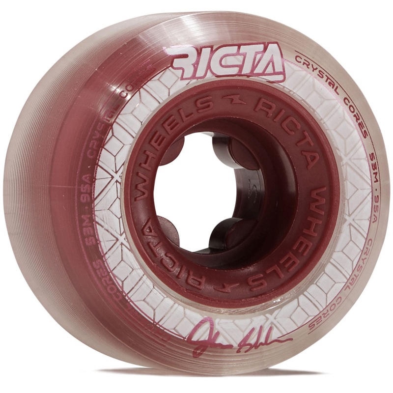 Ricta Shanahan Crystal Cores 95a Skateboard Wheels – Metallic Red – 53mm
