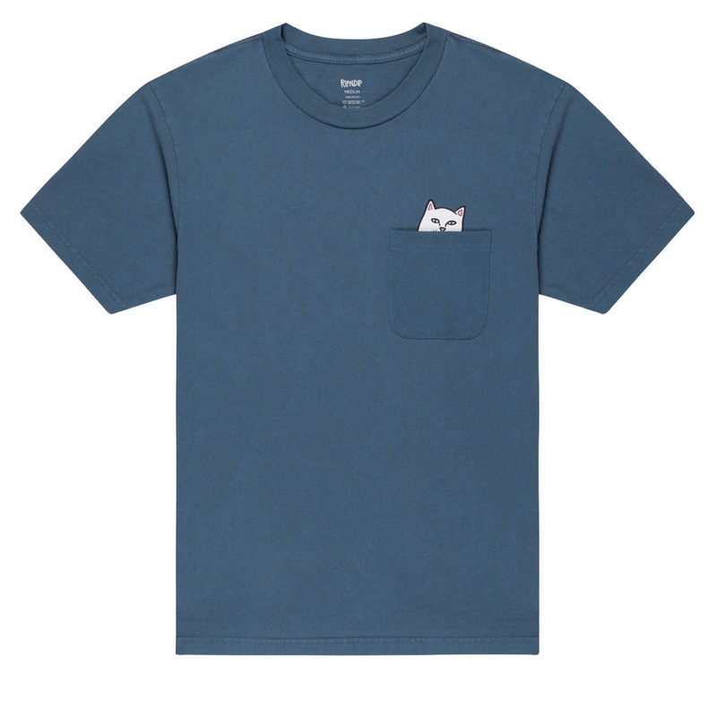 RIPNDIP Lord Nermal Pocket T-Shirt – Slate Mineral Wash