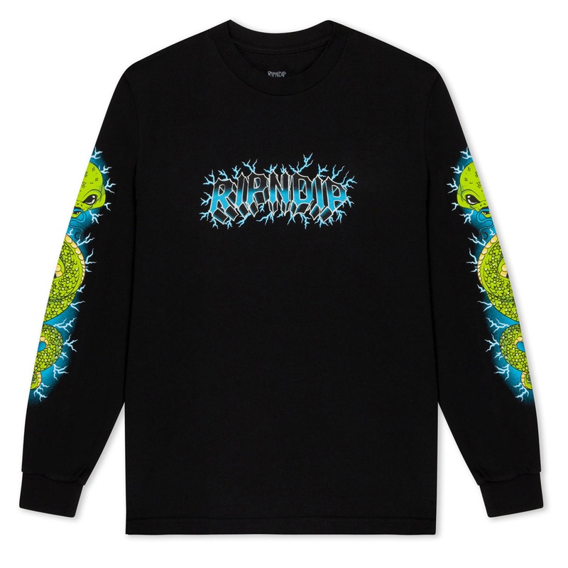 RIPNDIP Skull And Bones Long Sleeve T-Shirt – Black