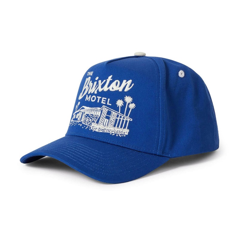 Brixton Brixton Motel C Np Hp Snapback Hat – Electric Blue/Off White