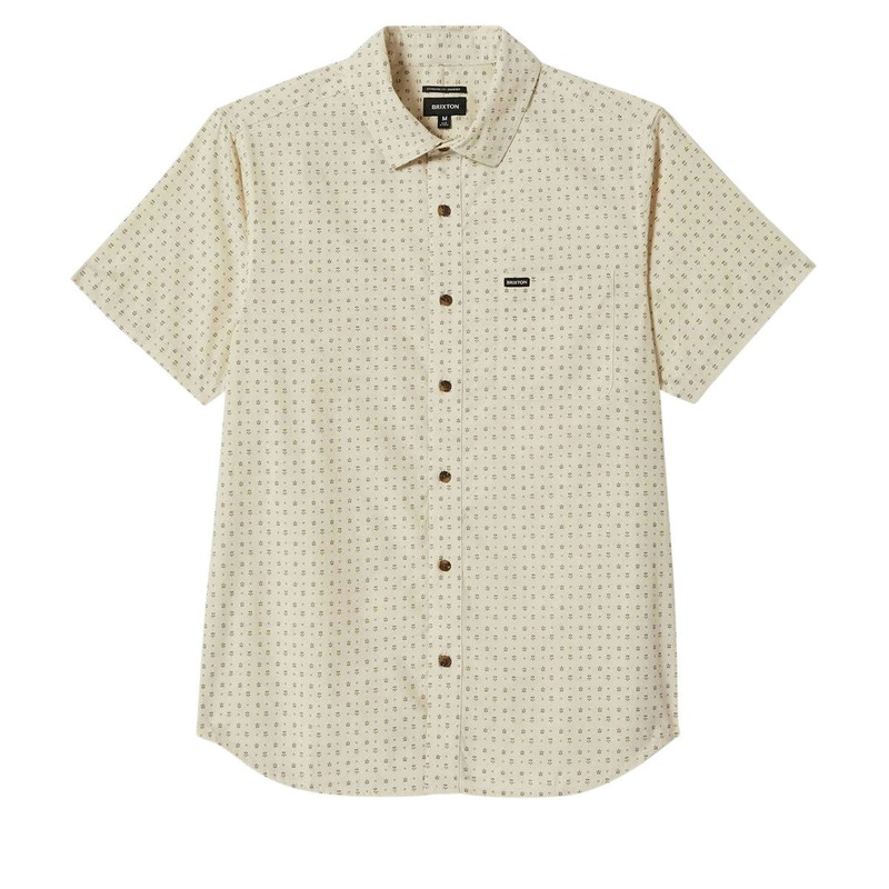 Brixton Charter Print Shirt – Off White/Micro Floral