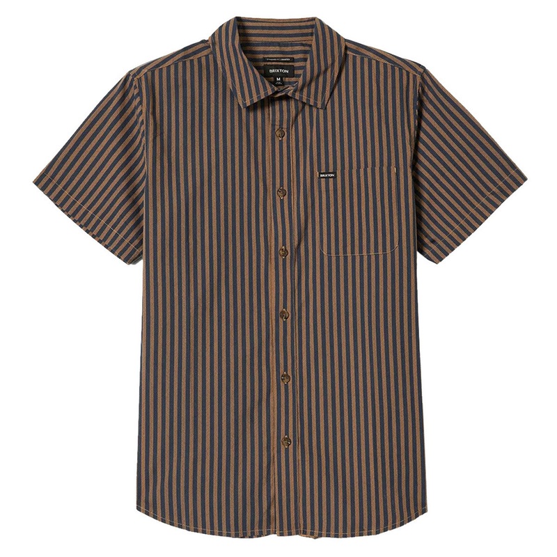 Brixton Charter Print Shirt – Washed Blue/Sunnaked  Stripe